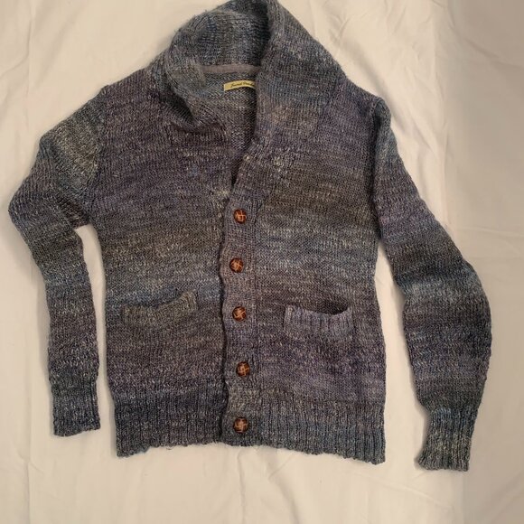 Journal Standard blue/grey shawl collar cardigan - Picture 2 of 11